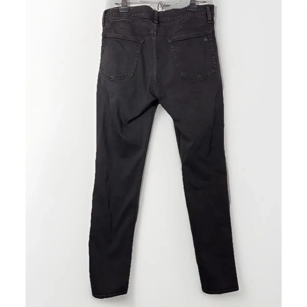 rag & bone Fit 2 Rogen Men 's Denim Slim Jeans - Black Dark Gray, 31 x 32